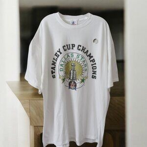 Dallas Stars - 1999 Stanley Cup Champions, White T-Shirt (2XL) NWOT